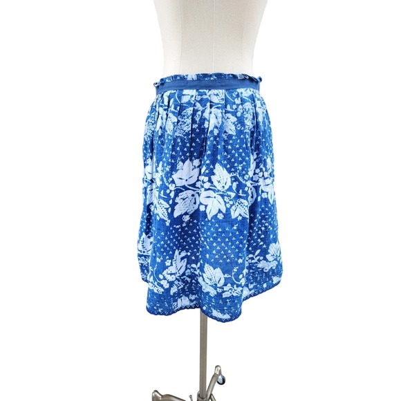 Beautiful Tie-Dye Blue Linen GAP Skirt Size 2 - Picture 4 of 7